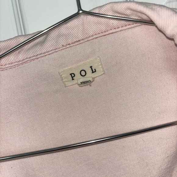 Light Pink Studded Denim Jacket - Picture 6 of 7